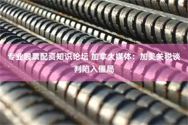专业股票配资知识论坛 加拿大媒体：加美关税谈判陷入僵局